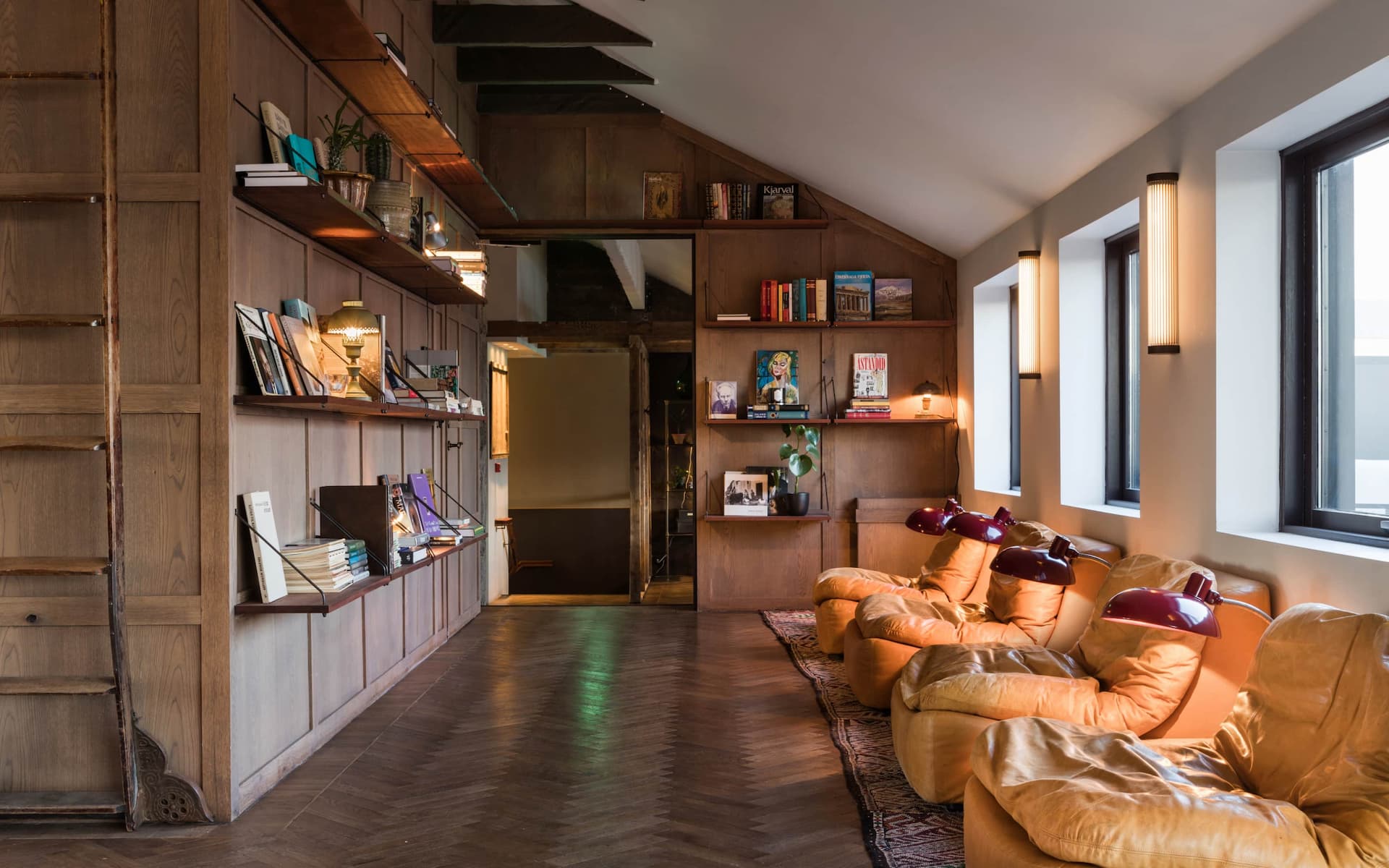 Warm interior at Kjarval in Reykjavík for the Thursday happy hour